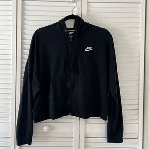 Nike Zip-up Crop Sweater in Black size L